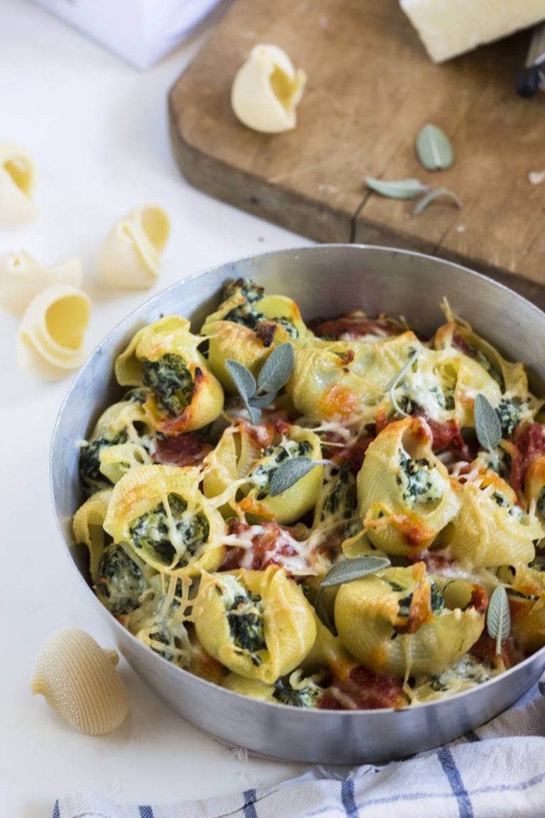 Ricetta Conchiglioni Ricotta e Spinaci | The green pantry